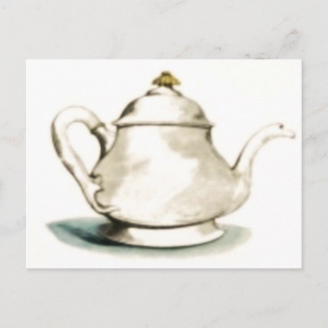 Carte Postale Pot de thé vintage (Devant)