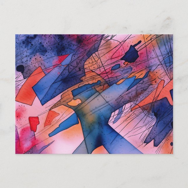 Carte Postale "Potentiel libéré" Art Abstrait contemporain (Devant)