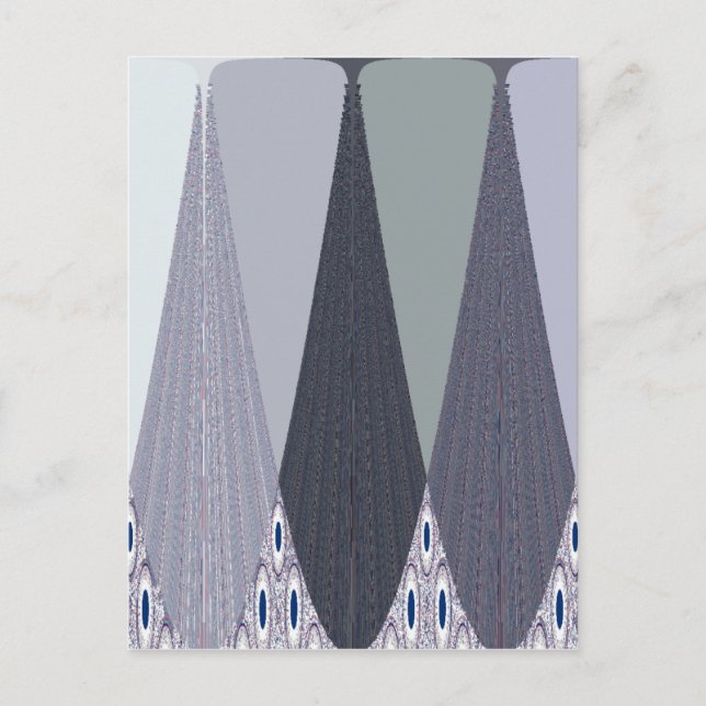 Carte Postale Pots Chevron Gris Cendré Imprimer (Devant)