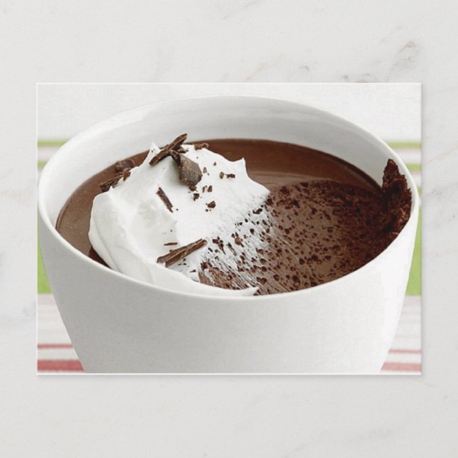 Carte Postale Pots de crème au chocolat Recette (Devant)