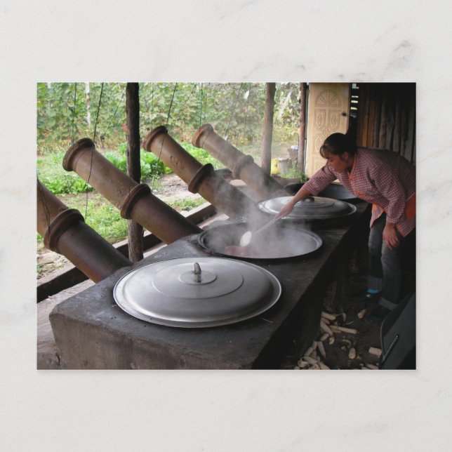 Carte Postale Pots de Cuisines géants/province du Yunnan, Chine (Devant)
