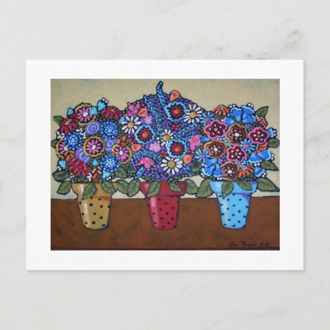 Carte Postale Pots de points Polka (Devant)