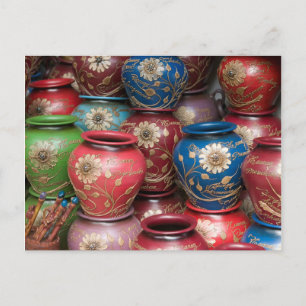 Carte Postale Pots décorés, Huaraz, Cordillère Blanche