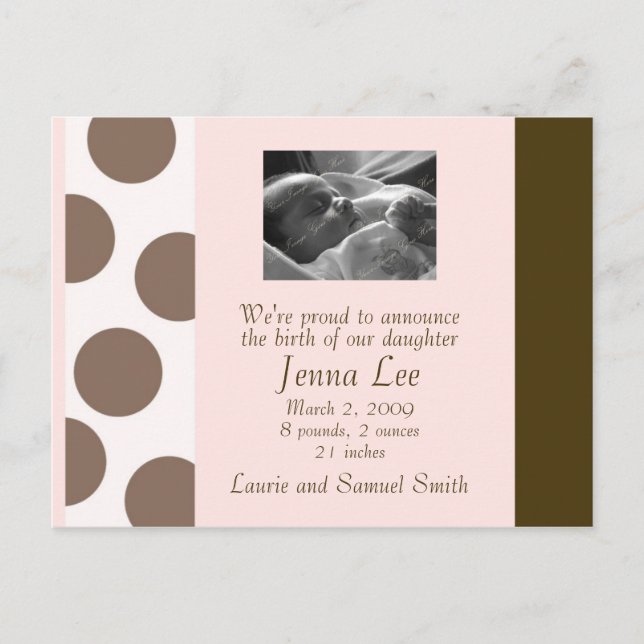 Carte postale Pots rose et Brown (personnalisable) (Devant)