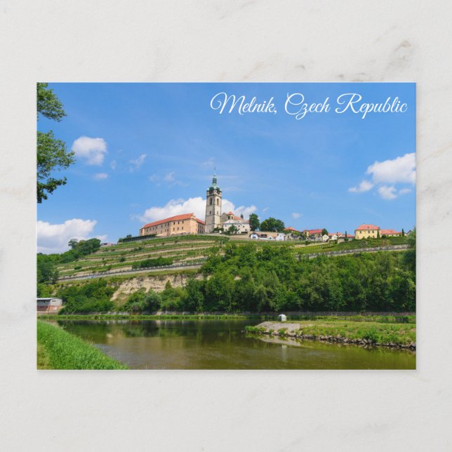 Carte Postale Potscard du château Mělník en République tchèque (Devant)