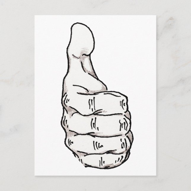 Carte Postale Pouce vers le haut (Devant)