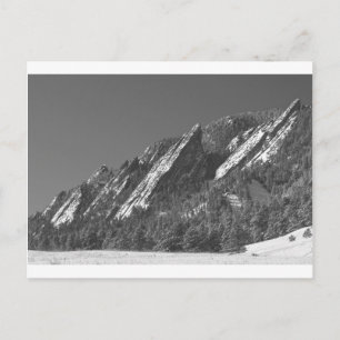 Carte Postale Poudre de neige - Flatirons rouillées Boulder CO B