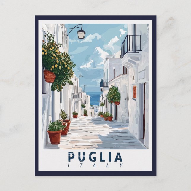 Carte Postale Pouilles, Italie : Un rétro (Devant)