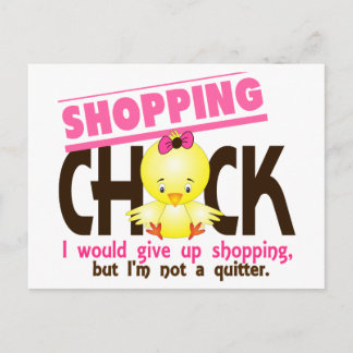 Carte Postale Poule de Shopping 2