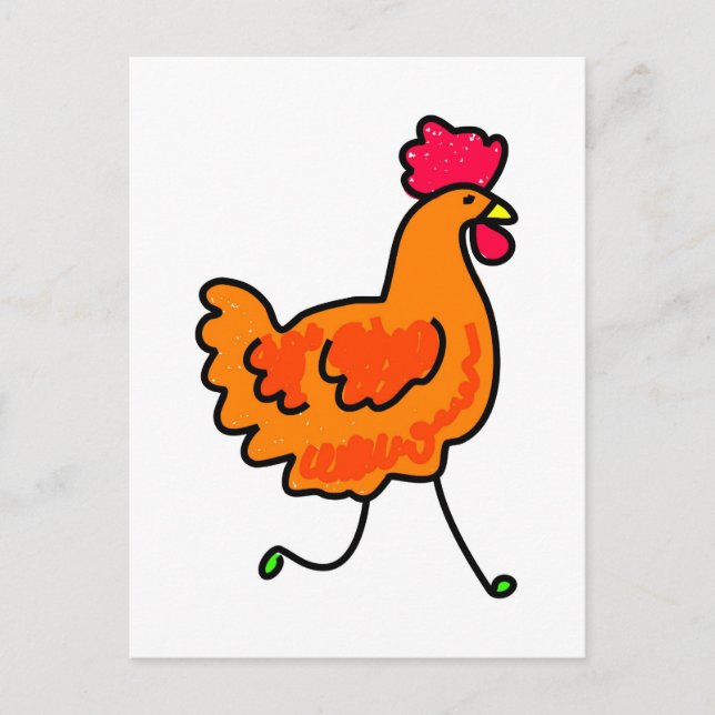 Carte Postale poulet (Devant)