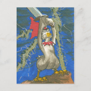 Carte Postale Poulet au barbare