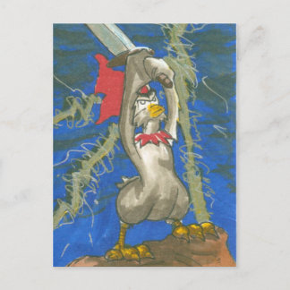 Carte Postale Poulet au barbare