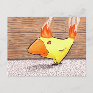 Carte postale Poulet de feu