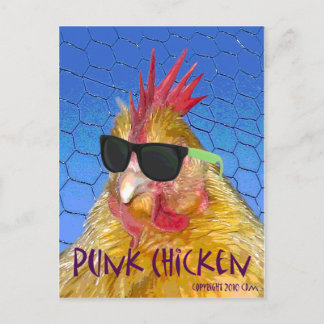 Carte Postale Poulet de punk