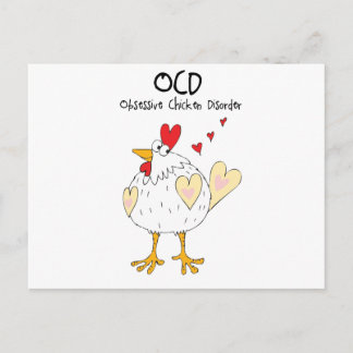 Carte Postale Poulet en amour