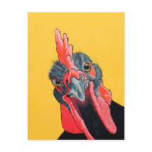 poulet en colère en jaune