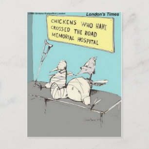 Carte Postale Poulet Qui A Traversé L'Hôpital Memorial Road