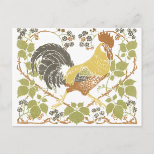 Carte Postale Poulets Art Nouveau