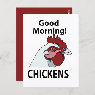 Carte Postale Poulets Bon Matin Drôle Poulets