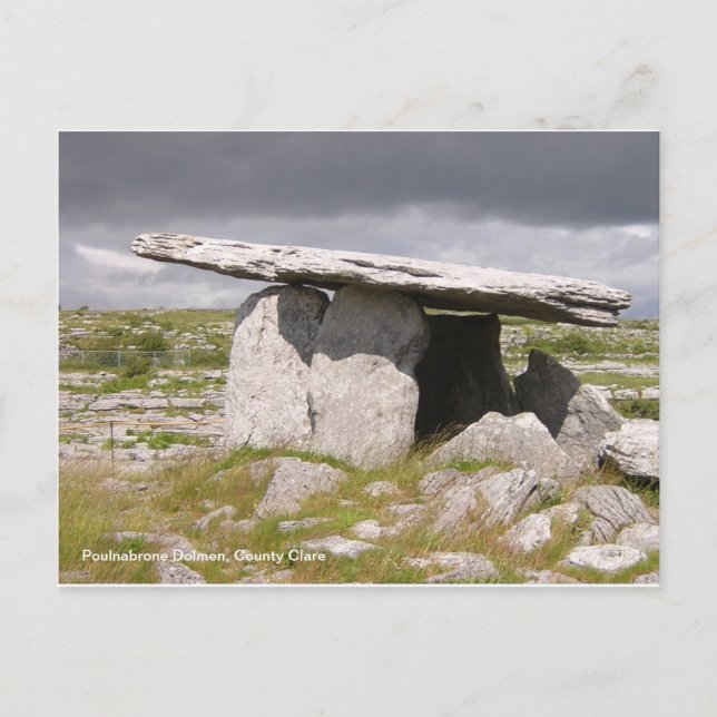 Carte Postale Poulnabrone Dolmen, Comté Clare (Devant)