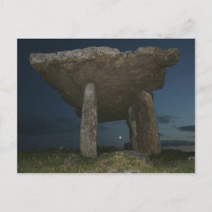 Carte Postale Poulnabrone Dolmen la nuit