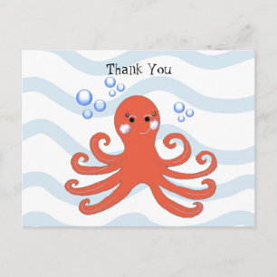 Carte Postale Poulpe de dessin animé