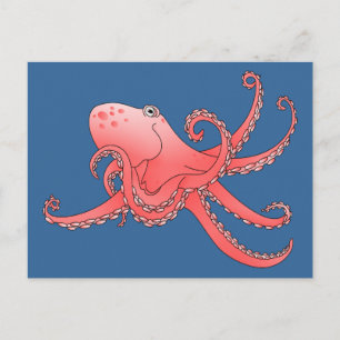 Carte Postale poulpe orange