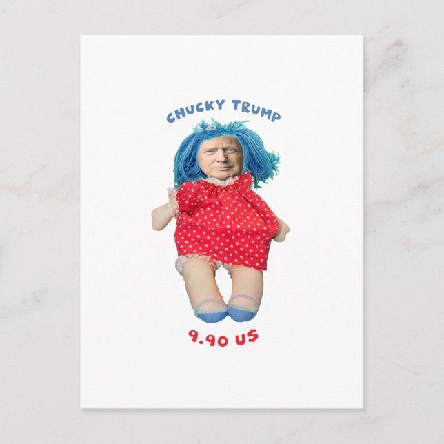 Carte Postale Poupée de Donald Trump (Devant)