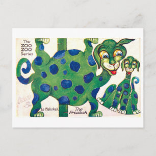 Carte Postale Poupée en papier d'animal vintage -- Freakah