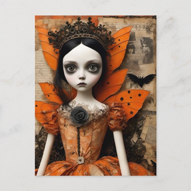 Carte Postale Poupée Halloween gothique (Devant)