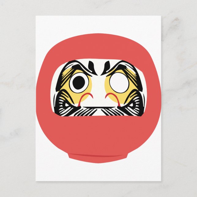 Carte Postale Poupée japonaise Daruma (Devant)