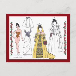 Carte postale Poupée papier traditionnel