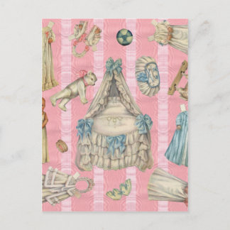 Carte Postale Poupées en papier de pépinière victorienne