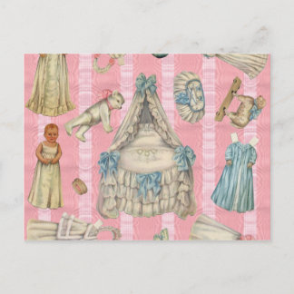 Carte Postale Poupées victoriennes de papier de crèche