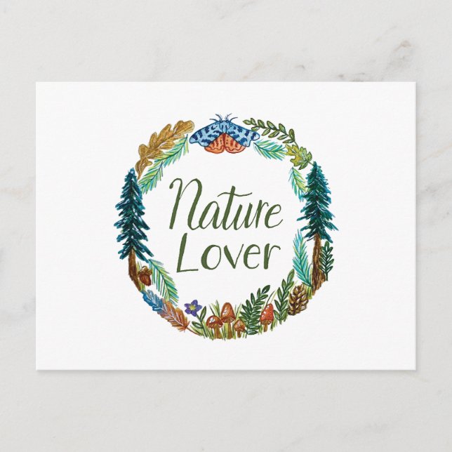Carte postale pour amoureux de la nature (Devant)