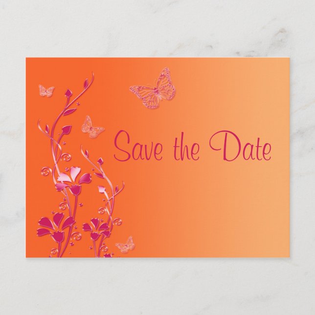 Carte postale pour annoncer la date de mariage ave (Devant)