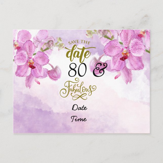 Carte postale pour annoncer une fête d'anniversair (Devant)