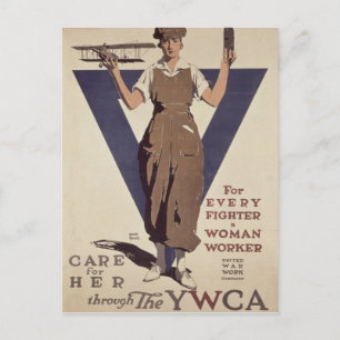 Carte Postale Pour chaque combattant une travailleuse