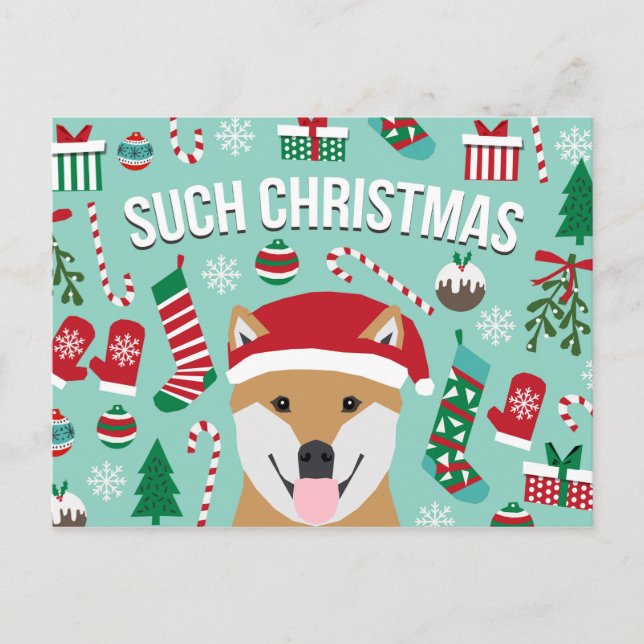 Carte postale pour chien de Noël - un côté (Devant)