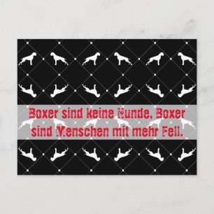 Carte postale pour chiens de boxe