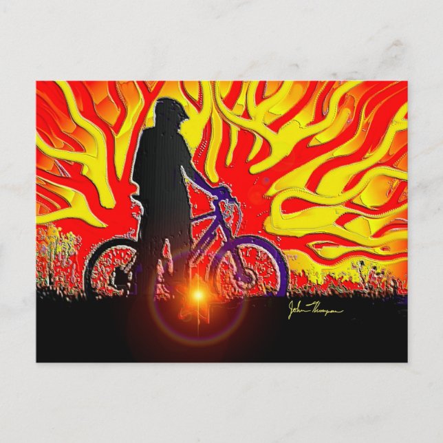 Carte postale pour cycliste lame (Devant)