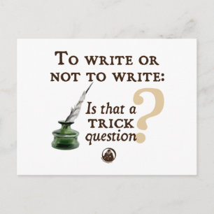 Carte Postale Pour écrire ou ne pas écrire