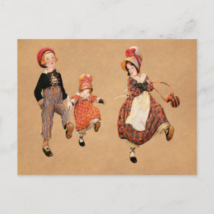 Carte postale pour enfants vintages ignorés