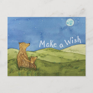 Carte postale pour faire un vœu en contemplant les