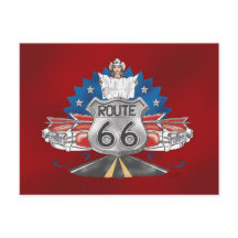 Carte postale pour fille Route 66