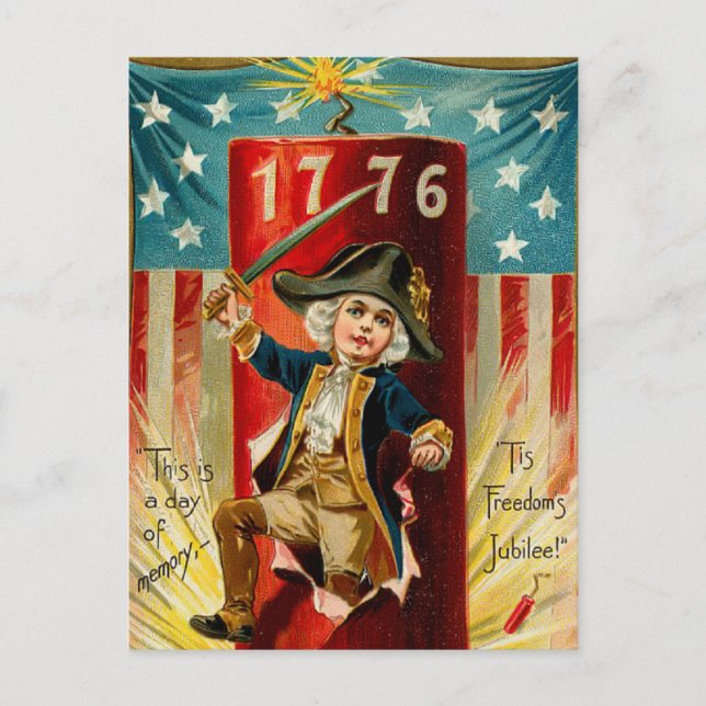 Carte postale pour garçon patriotique (Devant)