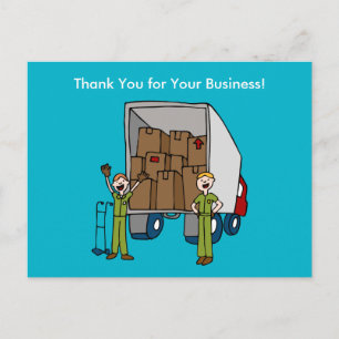 Carte postale pour hommes de camion mobile