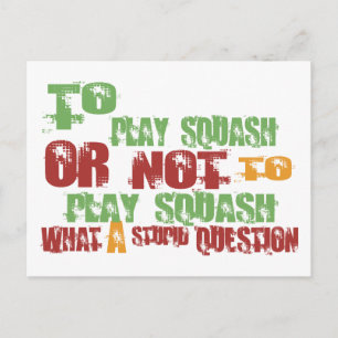 Carte Postale Pour jouer au squash