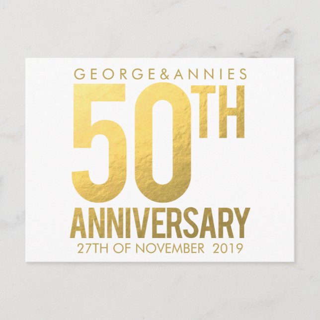 Carte postale pour la fête du 50e anniversaire en  (Devant)