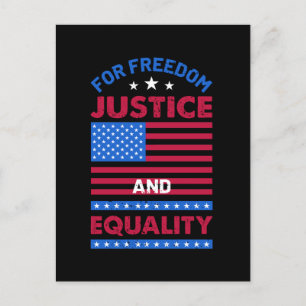 Carte Postale Pour la liberté, la justice et l'égalité